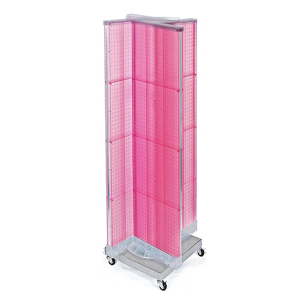 Pinwheel Pegboard Floor Revolving Display Panel Size:16"W x 60"H